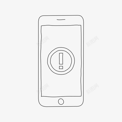 iphone警告警报设备图标svg_新图网 https://ixintu.com iphone警告 屏幕 警报 设备