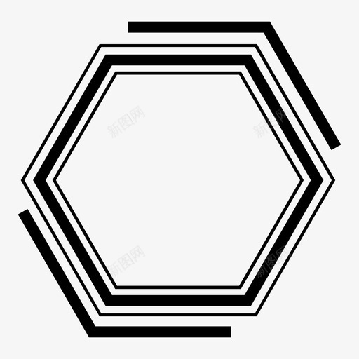六边形图形信息图图标svg_新图网 https://ixintu.com 信息图 六角形 六边形 图形 接口 负载