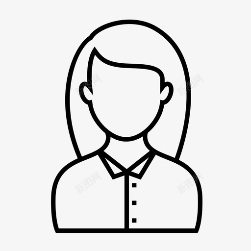 女头像女商人图标svg_新图网 https://ixintu.com 头像 女 女商人 用户 金融