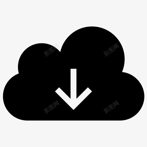 云数据图标svg_新图网 https://ixintu.com ios网络用户界面 下载 云下载 保存 数据