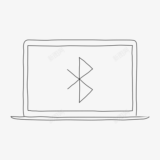 笔记本电脑蓝牙设备屏幕图标svg_新图网 https://ixintu.com 屏幕 无线 笔记本电脑蓝牙 设备
