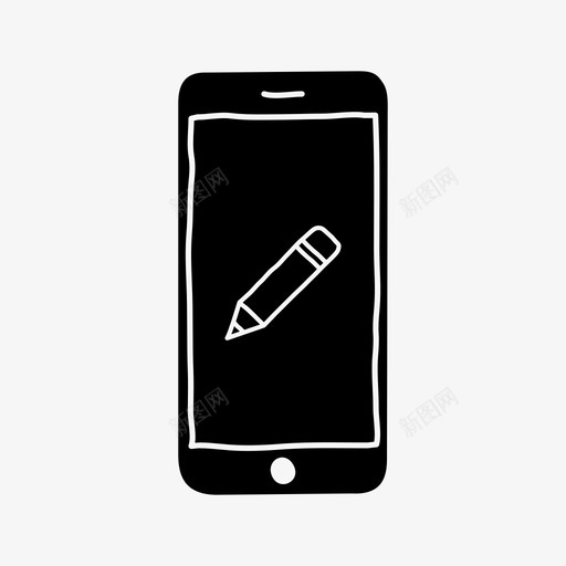 iphone编辑设备铅笔图标svg_新图网 https://ixintu.com iphone编辑 屏幕 设备 铅笔