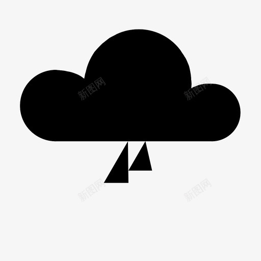 暴风雨云闪电图标svg_新图网 https://ixintu.com 云 天气 暴风雨 闪电 雨