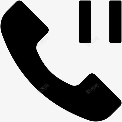 呼叫暂停呼叫保持保持按钮图标svg_新图网 https://ixintu.com web和ui图标 保持按钮 呼叫保持 呼叫暂停 接收器