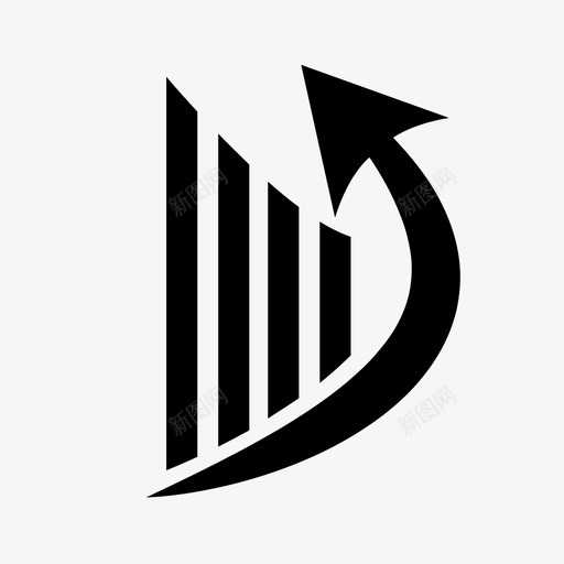 增加箭头条图标svg_新图网 https://ixintu.com 向上 增加 条 箭头
