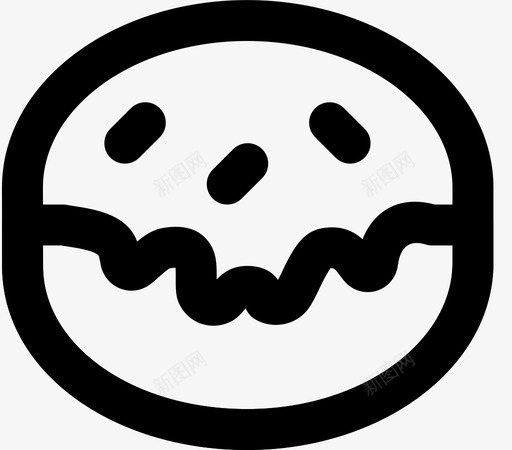 甜甜圈吃食物图标svg_新图网 https://ixintu.com smashicons美食md大纲 吃 点心 甜甜圈 糖霜 食物 餐