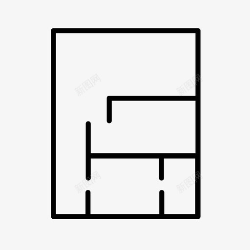 平面图蓝图待售图标svg_新图网 https://ixintu.com 平面图 待售 房地产 技术图纸 蓝图
