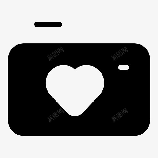 爱相机心照片图标svg_新图网 https://ixintu.com 心 情人节简单填充 摄影 照片 爱相机