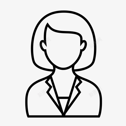 女商人头像女图标svg_新图网 https://ixintu.com 头像 女 女商人 用户档案 财务 领导