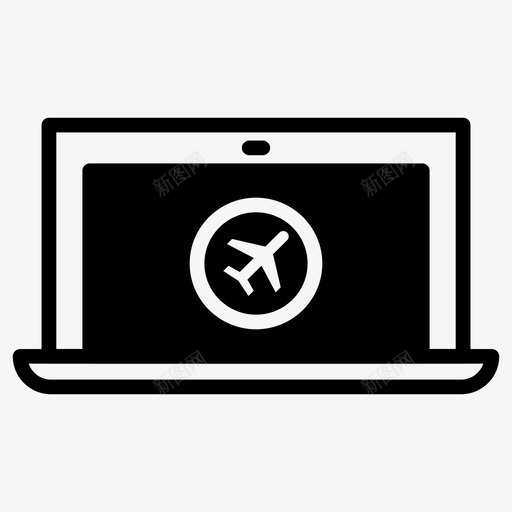 笔记本飞行笔记本字形图标集svg_新图网 https://ixintu.com 笔记本字形图标集 笔记本飞行