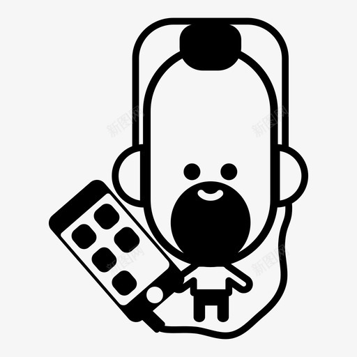 伙计耳机人图标svg_新图网 https://ixintu.com 人 伙计 智能手机 耳机