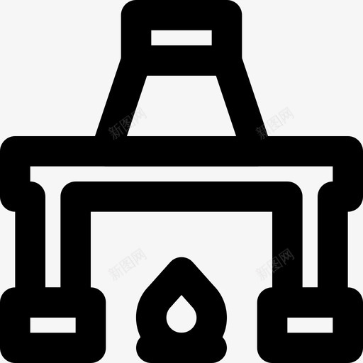 壁炉物品家具图标svg_新图网 https://ixintu.com 壁炉 家具 家庭用品 物品