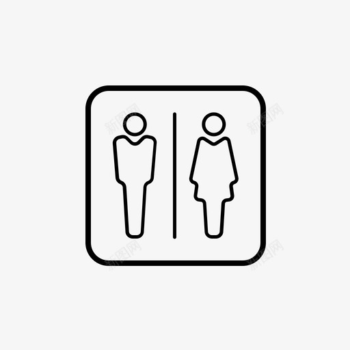 卫生间男卫生间女卫生间图标svg_新图网 https://ixintu.com 卫生间 女卫生间 机场象形图 男卫生间