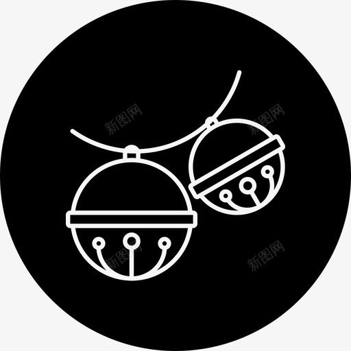 钟声圣诞节装饰图标svg_新图网 https://ixintu.com 2017年新年轮番不同 叮当声 圣诞节 戒指 装饰 钟声