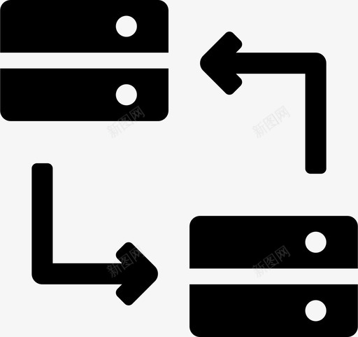 服务器同步数据库internet图标svg_新图网 https://ixintu.com internet 传输 数据库 服务器同步 网络 联机 联机数据填充
