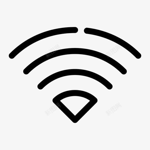 wifi连接互联网图标svg_新图网 https://ixintu.com wifi 互联网 信号 无线 连接 面板断路器