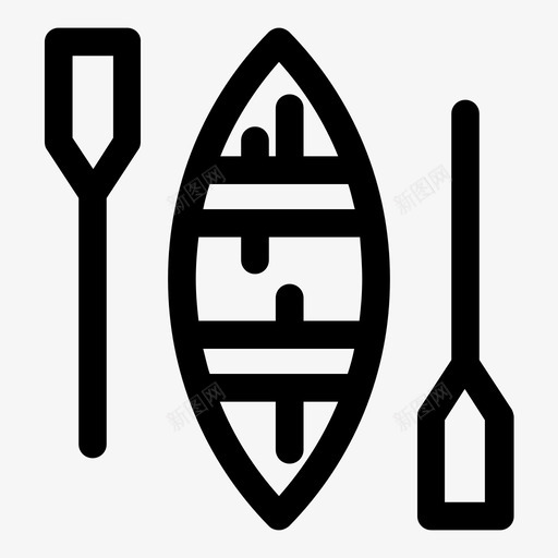 探险船露营船独木舟图标svg_新图网 https://ixintu.com 探险船 独木舟 露营船