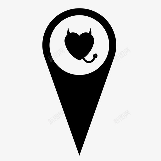坏的爱魔鬼心图标svg_新图网 https://ixintu.com 坏的爱 心 情人节 魔鬼