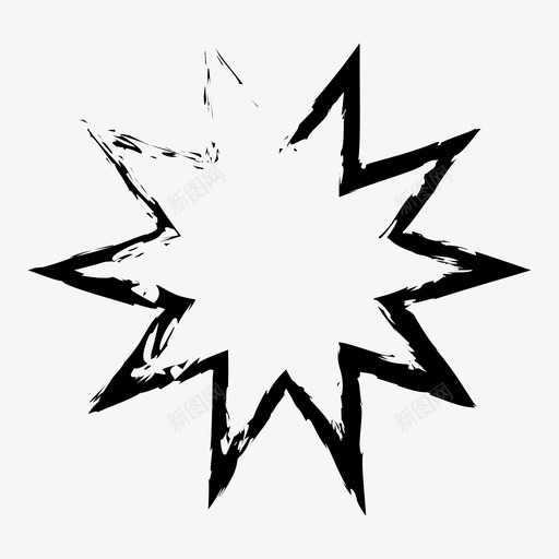 苦恼之星素描星星图标svg_新图网 https://ixintu.com 星星 素描 苦恼之星