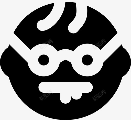 极客表情符号脸图标svg_新图网 https://ixintu.com 极客 漂亮图标表情符号mdsolid 脸 表情符号