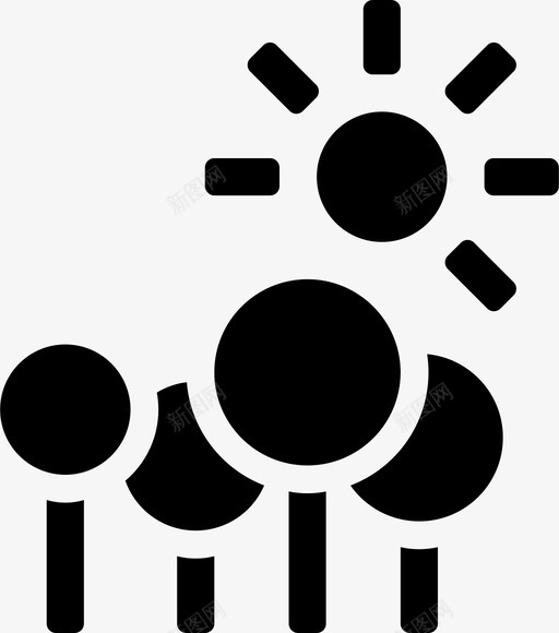 森林阳光炎热景观图标svg_新图网 https://ixintu.com 户外 景观 景观充满 树木 森林阳光 炎热 自然