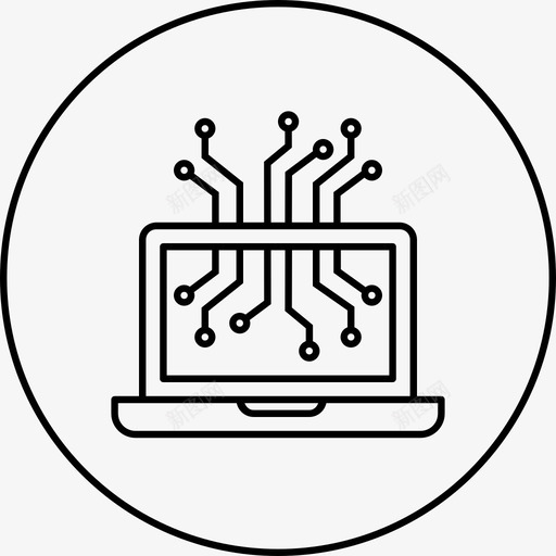 连接网络数据图标svg_新图网 https://ixintu.com 威胁 安全 数字 数据 网络 网络犯罪 连接