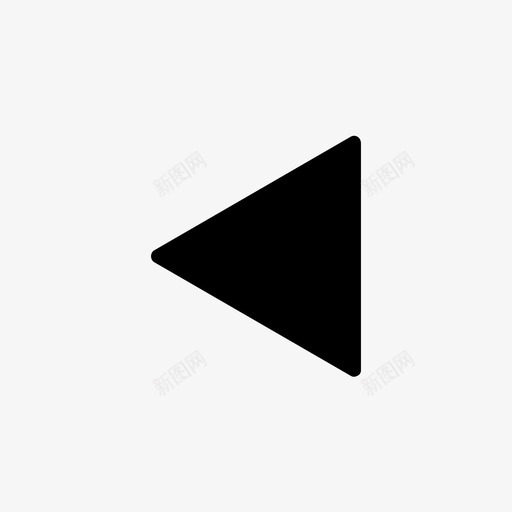 背面音乐音乐播放器图标svg_新图网 https://ixintu.com 三角形 倒车 背面 音乐 音乐播放器 黑色音乐播放器