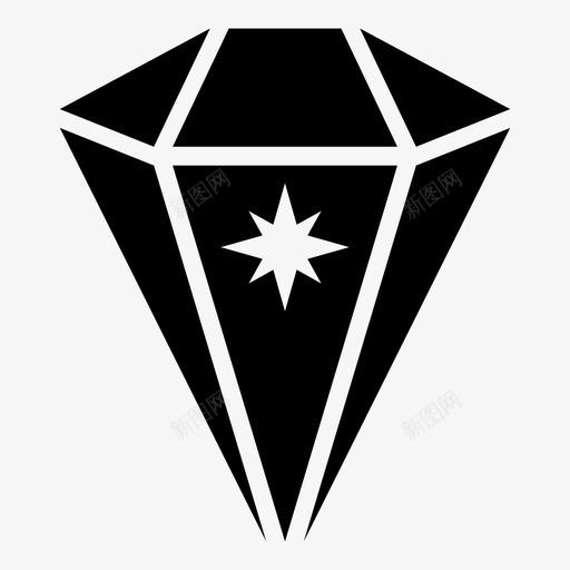 宝石钻石闪光图标svg_新图网 https://ixintu.com 宝石 钻石 闪光