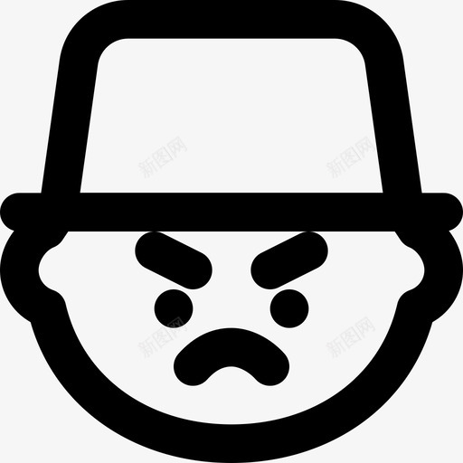 黑帮表情符号脸图标svg_新图网 https://ixintu.com 漂亮图标表情符号md大纲 脸 表情符号 黑帮