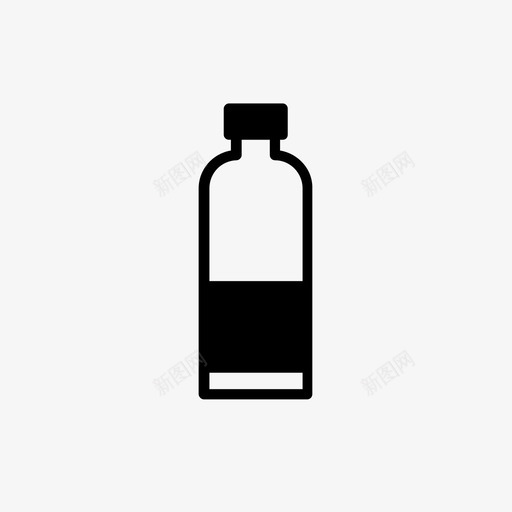玻璃瓶瓶标签药品图标svg_新图网 https://ixintu.com 气泡 玻璃瓶 瓶子和包装 瓶标签 矿泉水 药品