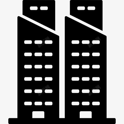 两栋楼三号楼图标svg_新图网 https://ixintu.com 三号楼 两栋房子 两栋楼
