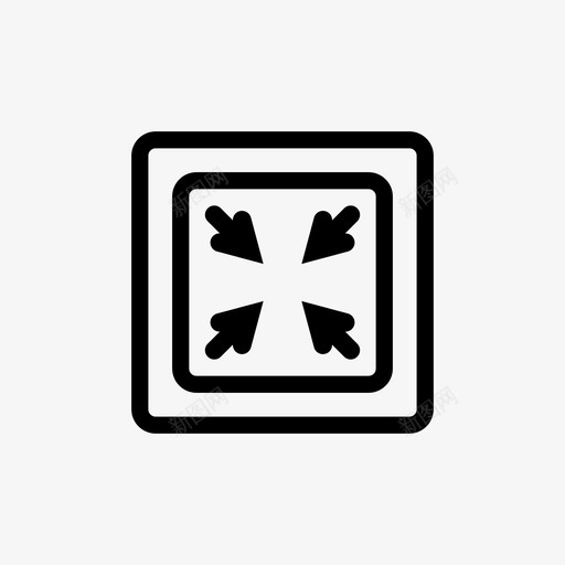 缩小最小化集合1图标svg_新图网 https://ixintu.com 最小化 缩小 集合1
