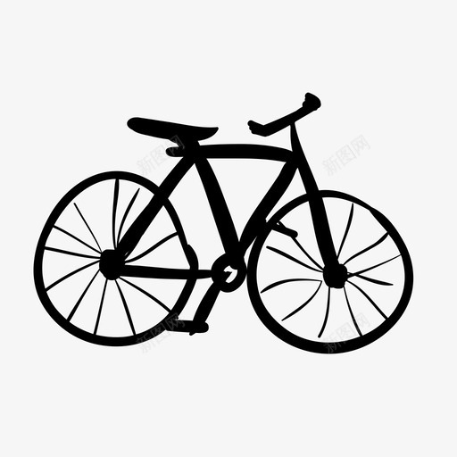自行车踏板车辆图标svg_新图网 https://ixintu.com 手绘杂项 自行车 踏板 车轮 车辆