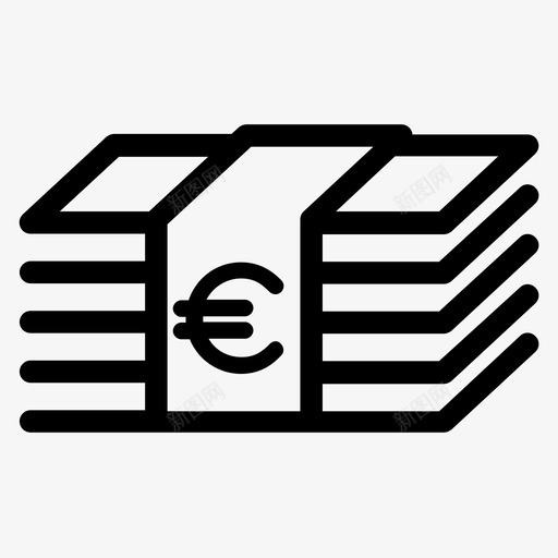 货币欧元纸币图标svg_新图网 https://ixintu.com 欧元 纸币 货币