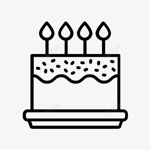 蛋糕生日蜡烛图标svg_新图网 https://ixintu.com 复活节 派对 生日 蛋糕 蜡烛