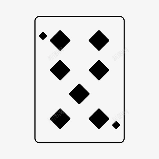 七颗钻石纸牌游戏图标svg_新图网 https://ixintu.com 七颗钻石 扑克 游戏 纸牌