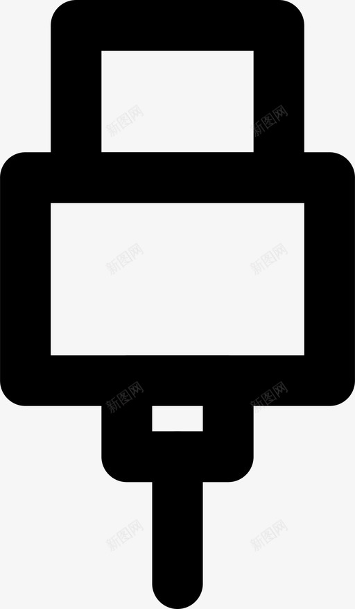 usb插头电缆连接器图标svg_新图网 https://ixintu.com smashicons连接器电缆md轮廓 usb插头 电缆 连接器