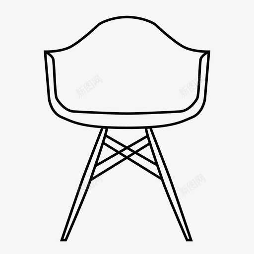 埃姆斯扶手椅家具图标svg_新图网 https://ixintu.com 埃姆斯扶手椅 家具 设计
