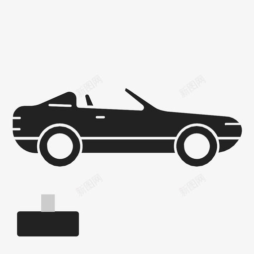 敞篷targa汽车运输图标svg_新图网 https://ixintu.com 敞篷targa 汽车 车轮 运输