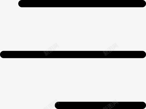 汉堡左行移动图标svg_新图网 https://ixintu.com 汉堡左 移动 网站 网站行图标 行
