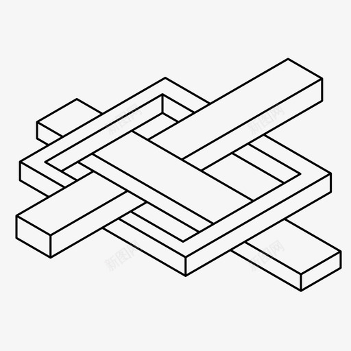 视错觉不可能知觉图标svg_新图网 https://ixintu.com 不可能 技巧 知觉 视觉效果 视错觉
