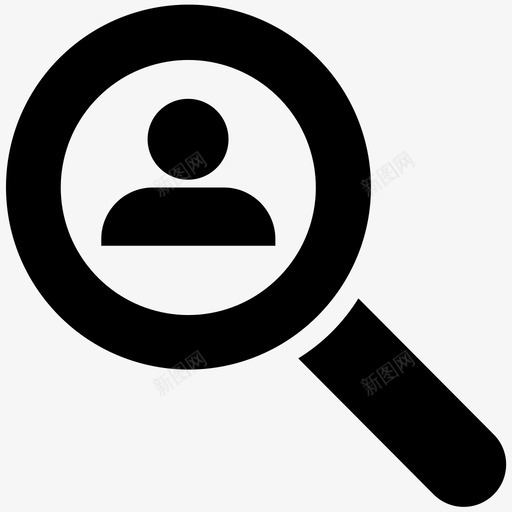 放大人员工焦点图标svg_新图网 https://ixintu.com 人 员工 放大人 放大镜 焦点 绩效