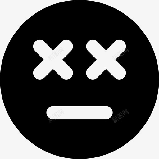 死亡表情符号脸图标svg_新图网 https://ixintu.com smashicons表情符号2mdsolid 死亡 脸 表情符号
