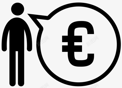 理财顾问现金欧元图标svg_新图网 https://ixintu.com 市场 欧元 演讲者 现金 理财顾问 销售