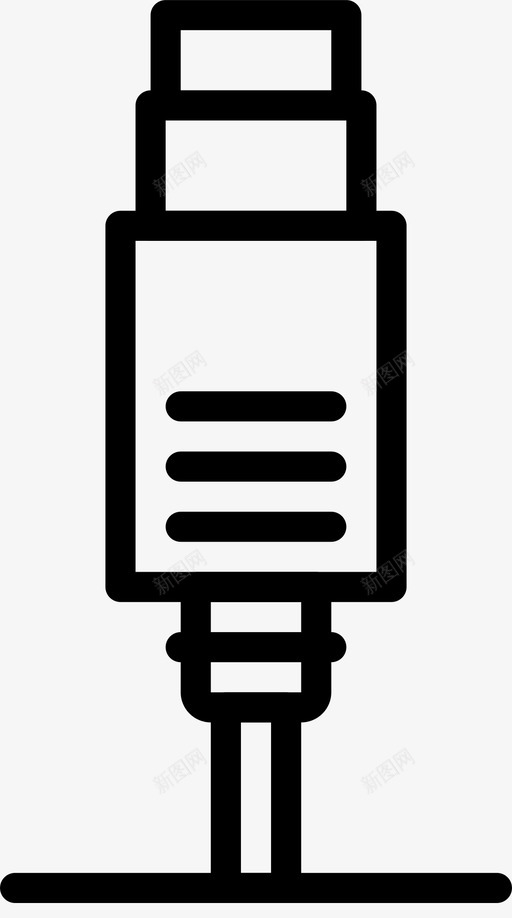 ps2插头电缆连接器图标svg_新图网 https://ixintu.com ps2 ps2插头 smashicons连接器电缆外形图 电缆 连接器
