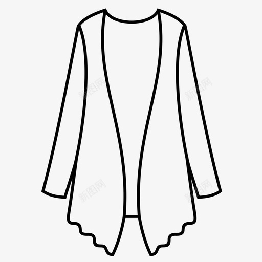 女式休闲开衫外套女式图标svg_新图网 https://ixintu.com 外套 女式 女式休闲开衫 女式服装 春季 针织