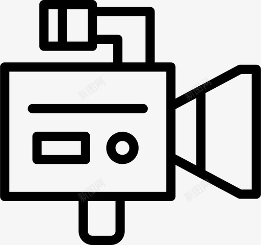 摄像机设备数码图标svg_新图网 https://ixintu.com 摄像机 播放器 数码 细线图标图像和视频 设备