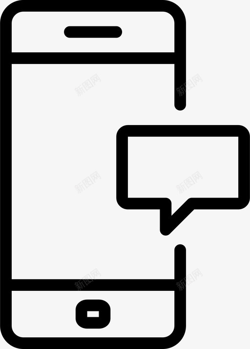 智能手机通话通讯图标svg_新图网 https://ixintu.com 对话 智能手机 细线图标手机和智能手机 通讯 通话