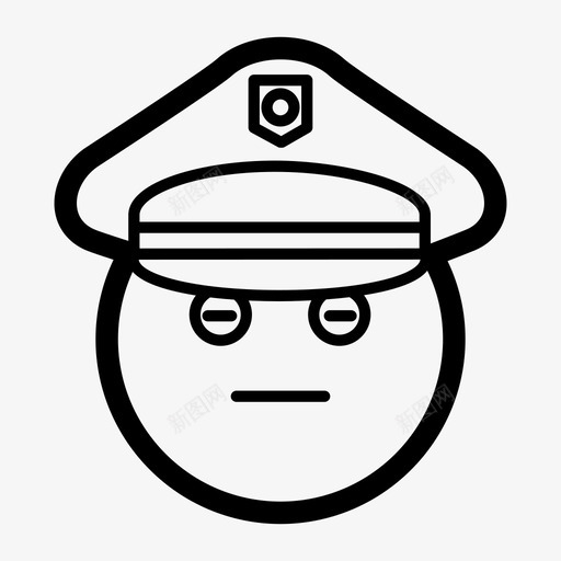 警察表情符号权威警察图标svg_新图网 https://ixintu.com 权威 表情符号 警官 警察 警察表情符号