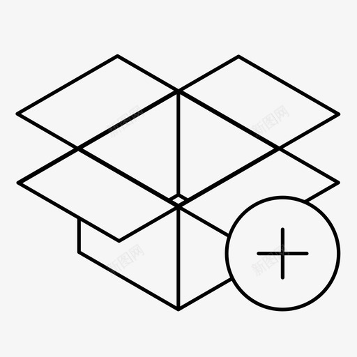 移动箱附加件添加到订单图标svg_新图网 https://ixintu.com 包括到订单 升级 存储 添加到订单 移动箱 箱 附加件